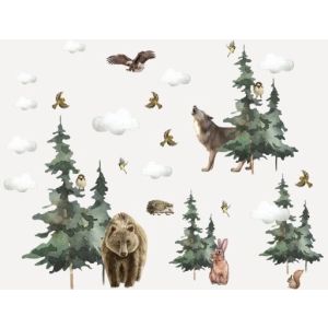 Wallsticker -  Forest Trees and Animals