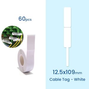 NIIMBOT Cable Label Stickers B18 Series 12.5 x 109mm / 60 pcs / White