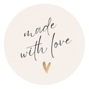 Circle label - personal sticker - Heart Crafted