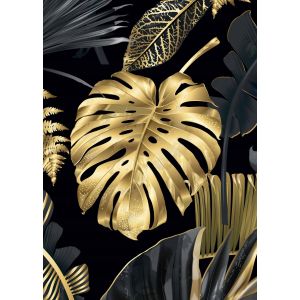   Poster -  Monstera Leaf / Gold