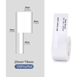 NIIMBOT Cable Label for B21 / B3s 25x78 mm 100 pcs / White
