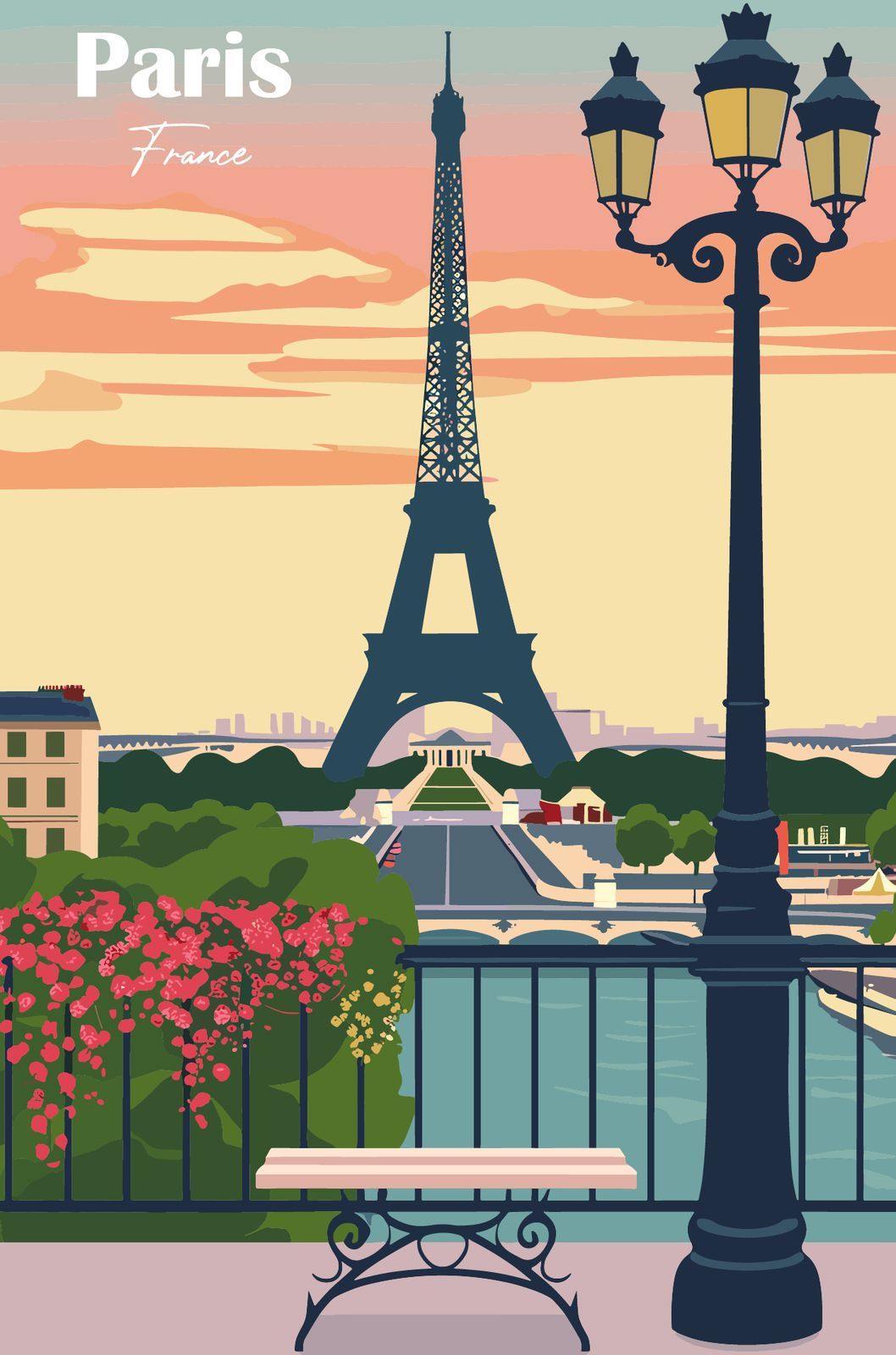POSTER HQ 40x60cm d'une AFFICHE VINTAGE PARIS à LONDRES n2