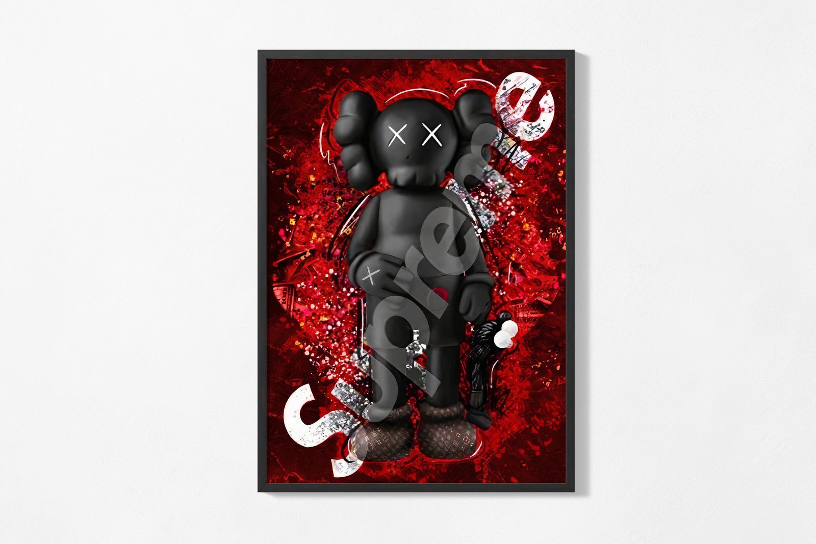 ABE　ポスター　( kaws ape パロディ 現代アート Supreme Poster - Supreme Art