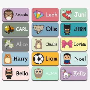 Stick-on clothing labels 70 - 140 pcs