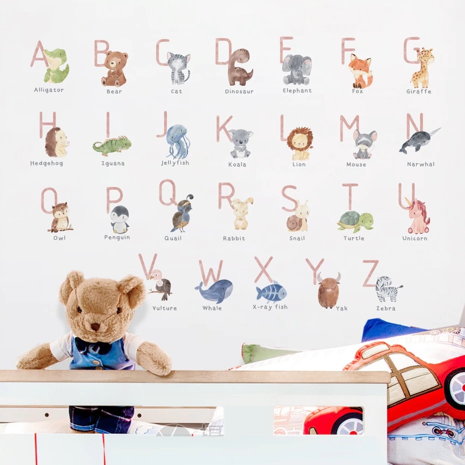 Wallsticker - Alphabets and Animals