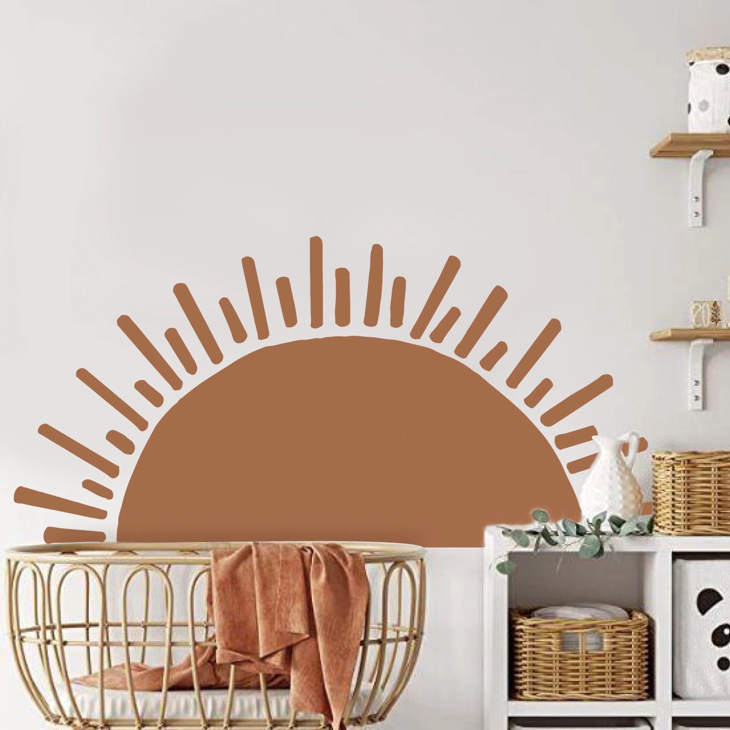 Wallsticker - Half Sun / Brown