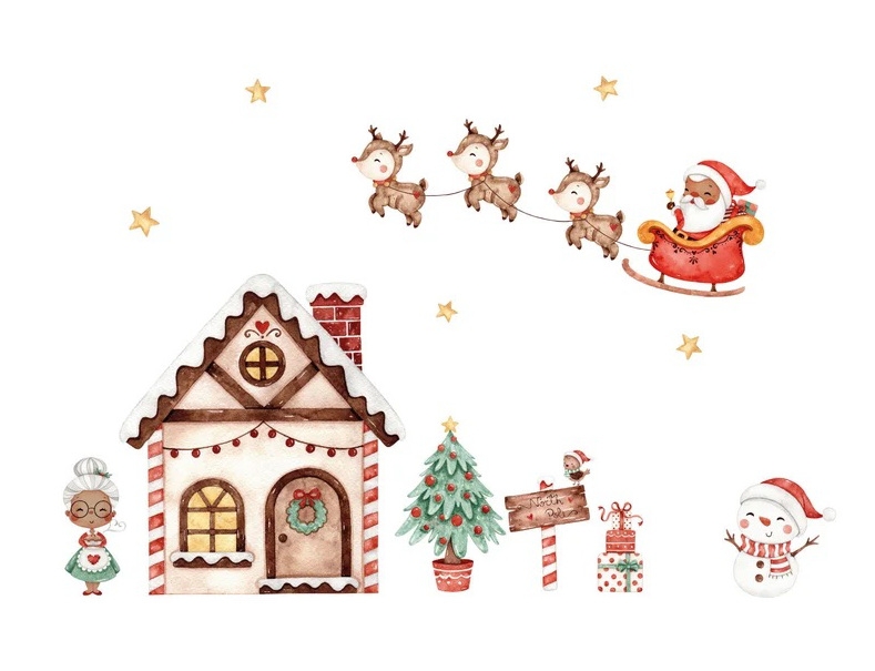 Wallsticker - Christmas Scene