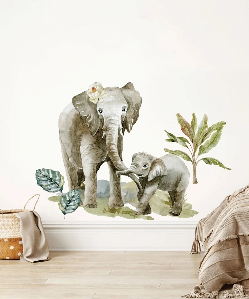 Wallsticker - Elephants