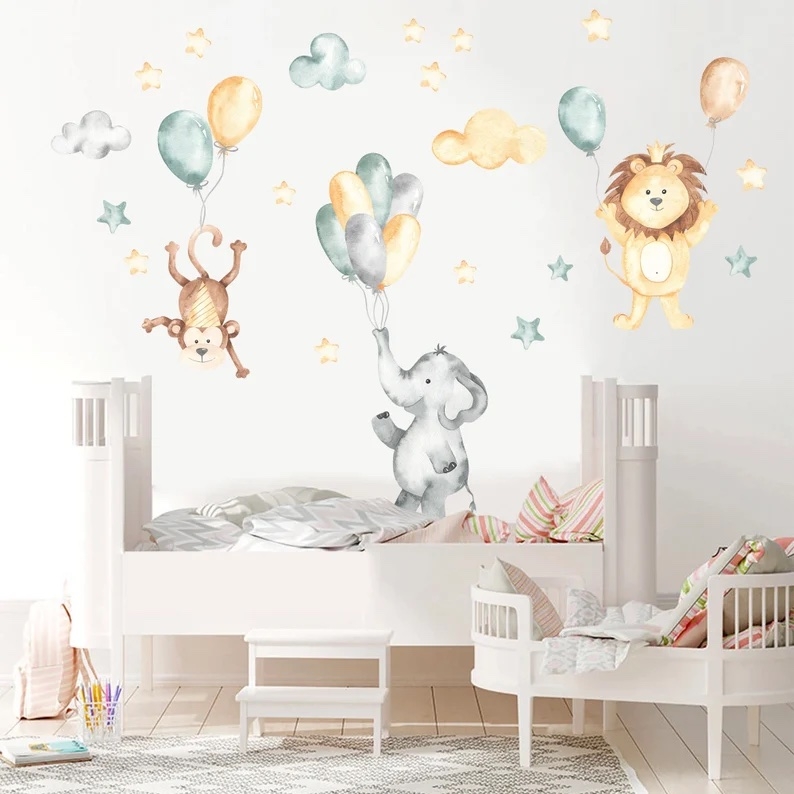 Wallsticker - Animal with Balloons