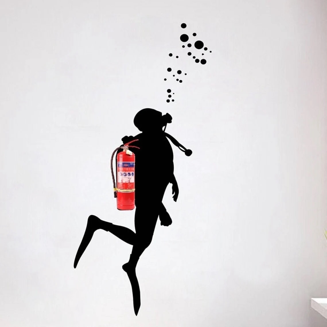 Wallsticker - Scuba Diver / Various Colour