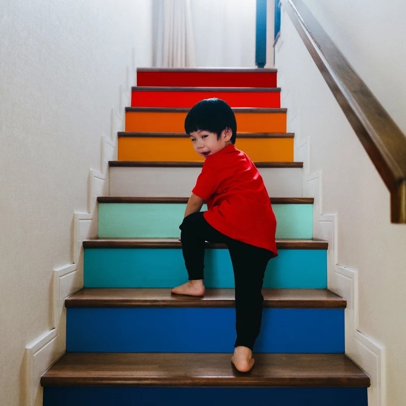 Stair Riser / Gradient Color Self-adhesive / Set of 13