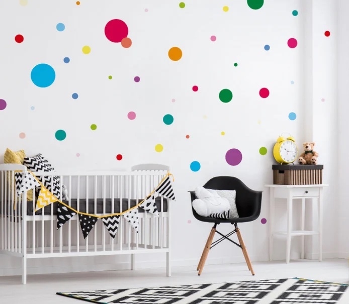 Wallsticker - Dots / Colourful