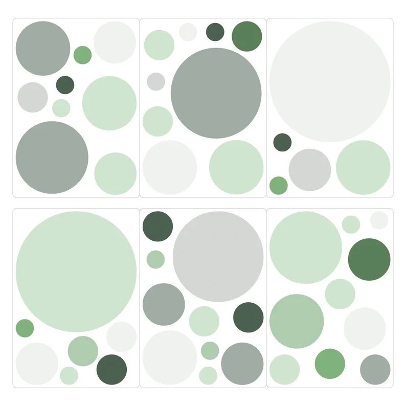 Wallsticker - Dots /  Spa Green / 02