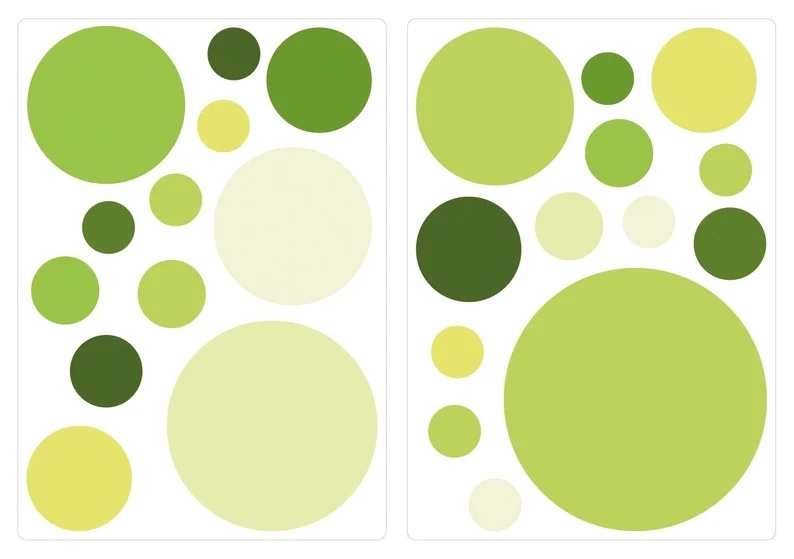 Wallsticker - Dots /  Fruit  Green / 02