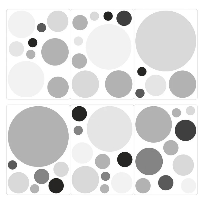 Wallsticker - Dots / Stone Grey