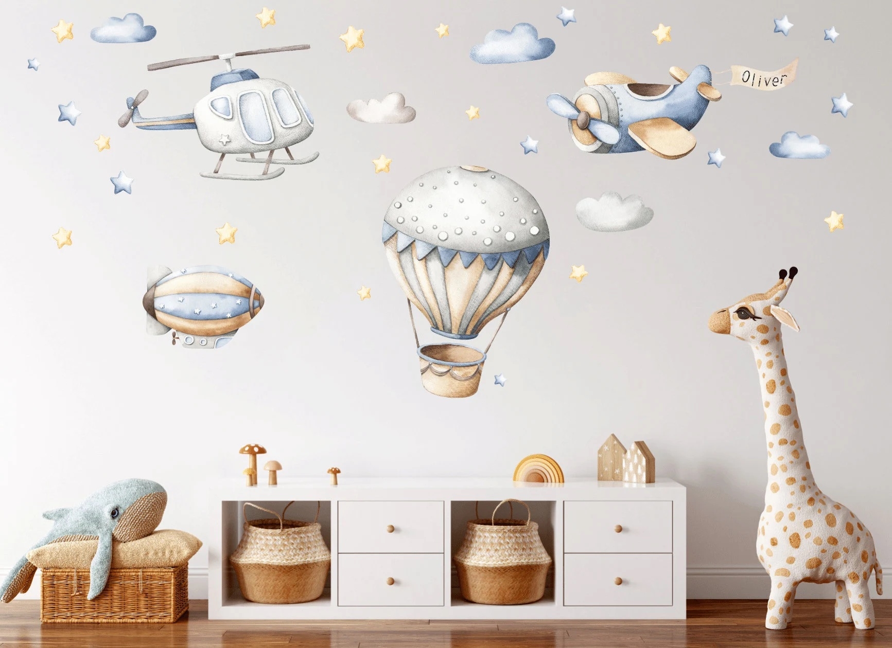 Wallsticker - Hot Air Balloon and Planes / 02