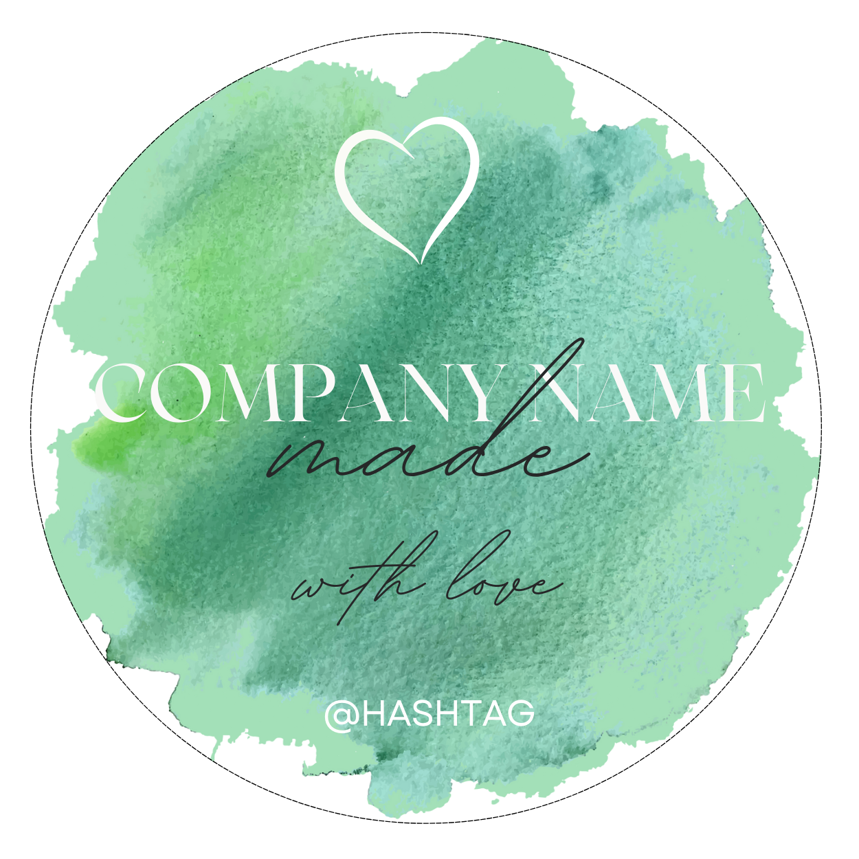 Circle label – Personal Sticker - Vibrant Green