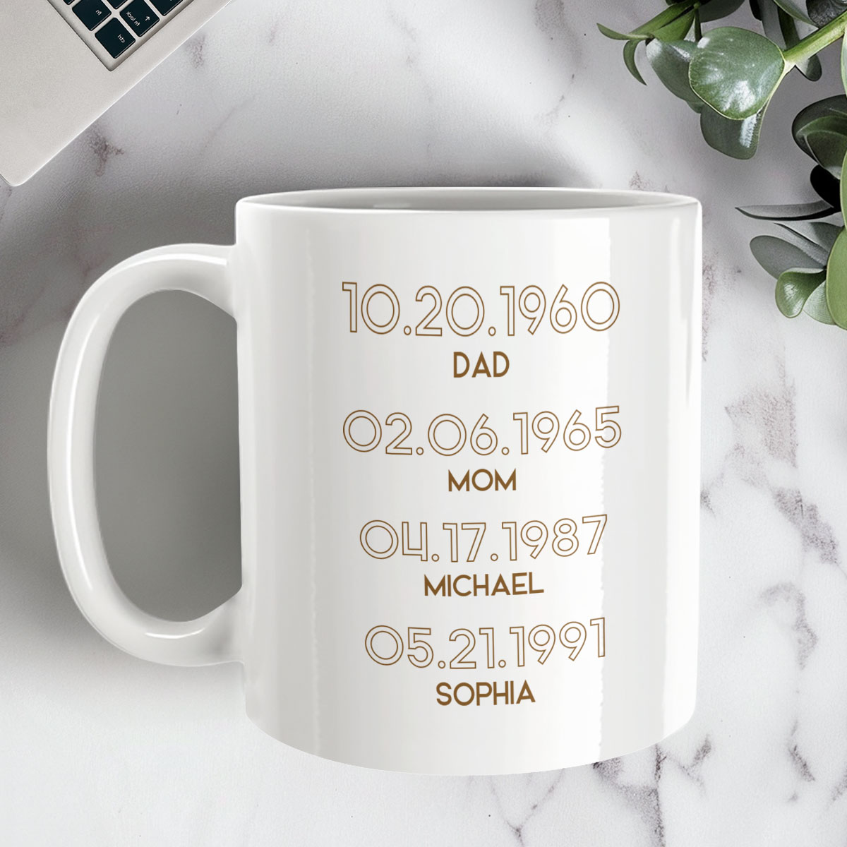 Personalised Mugs - Family Dates