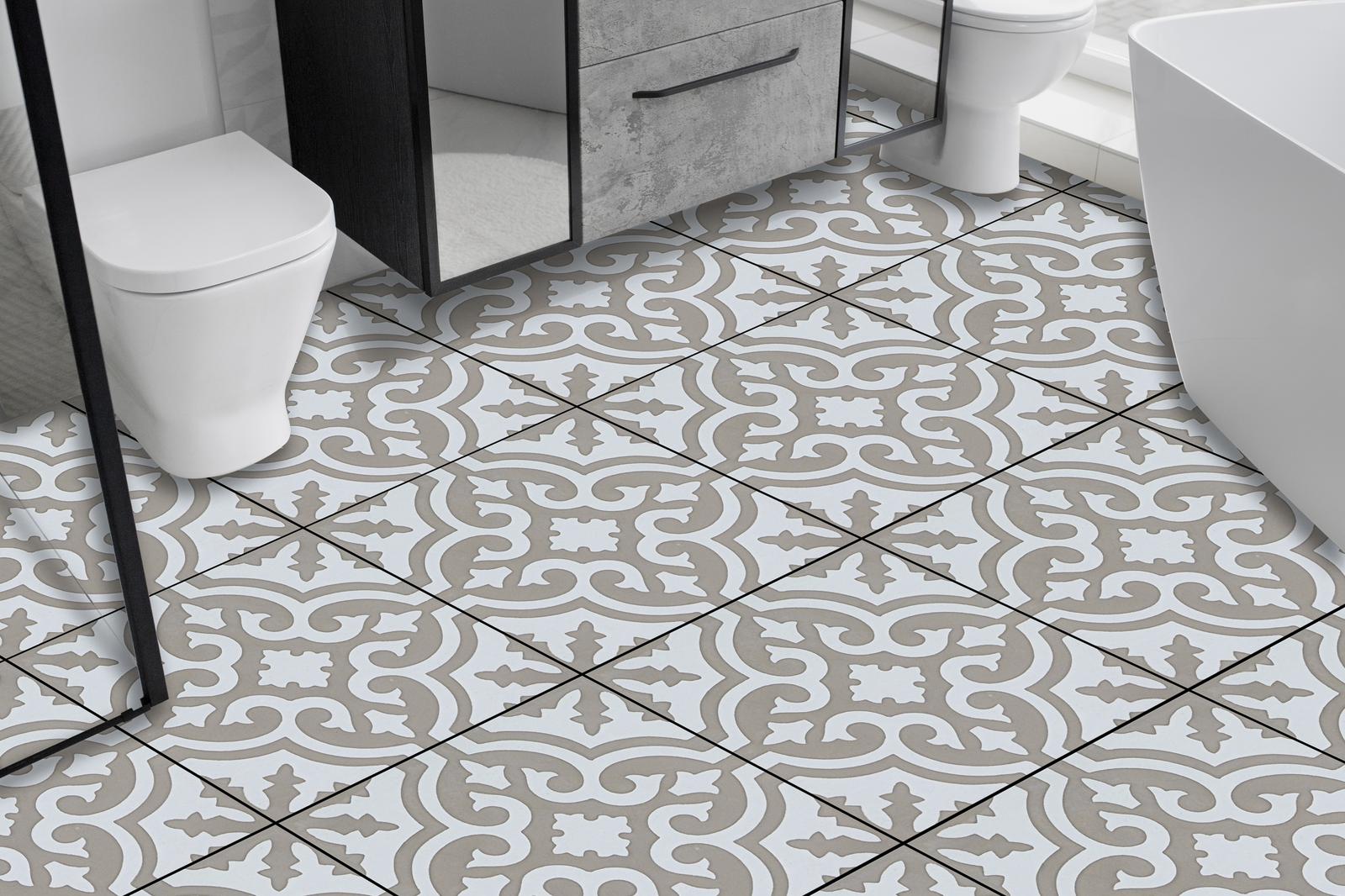 Patterned Floor Tiles / 24 pcs