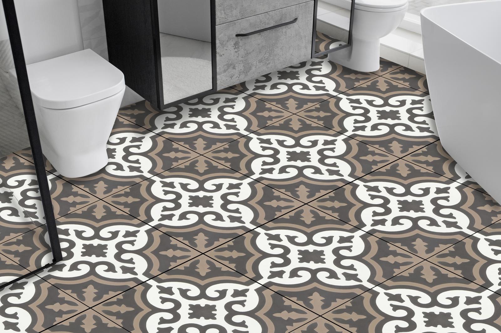 Decorative Vintage Pattern Floor Tiles / 24 pcs