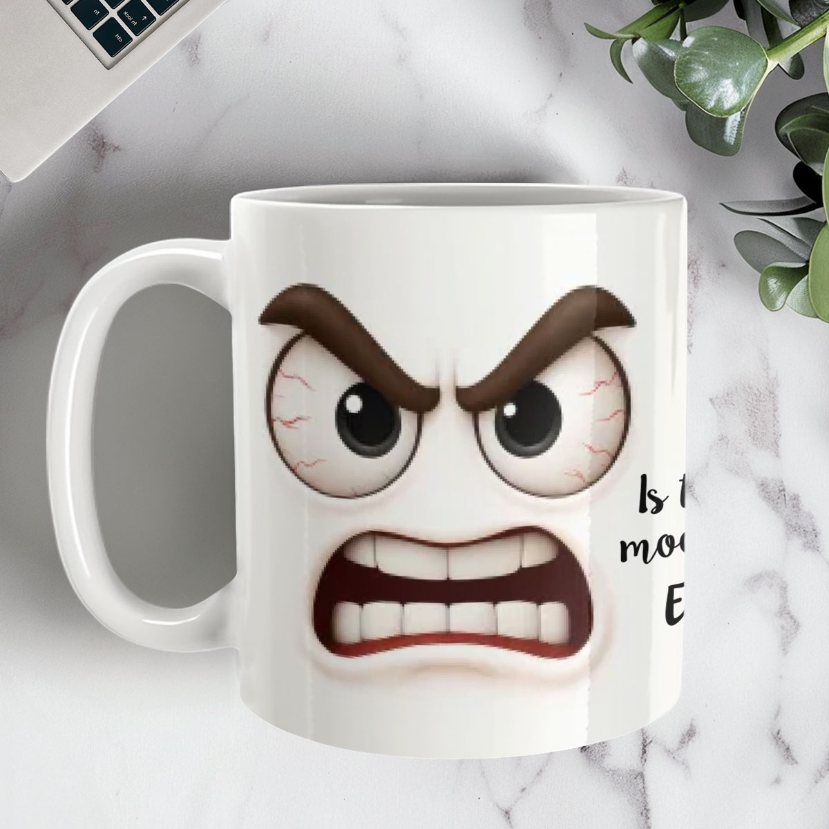 Personalised Mugs - Angry Face Design