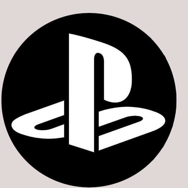 Wallsticker -  PlayStation / Black and White / Round
