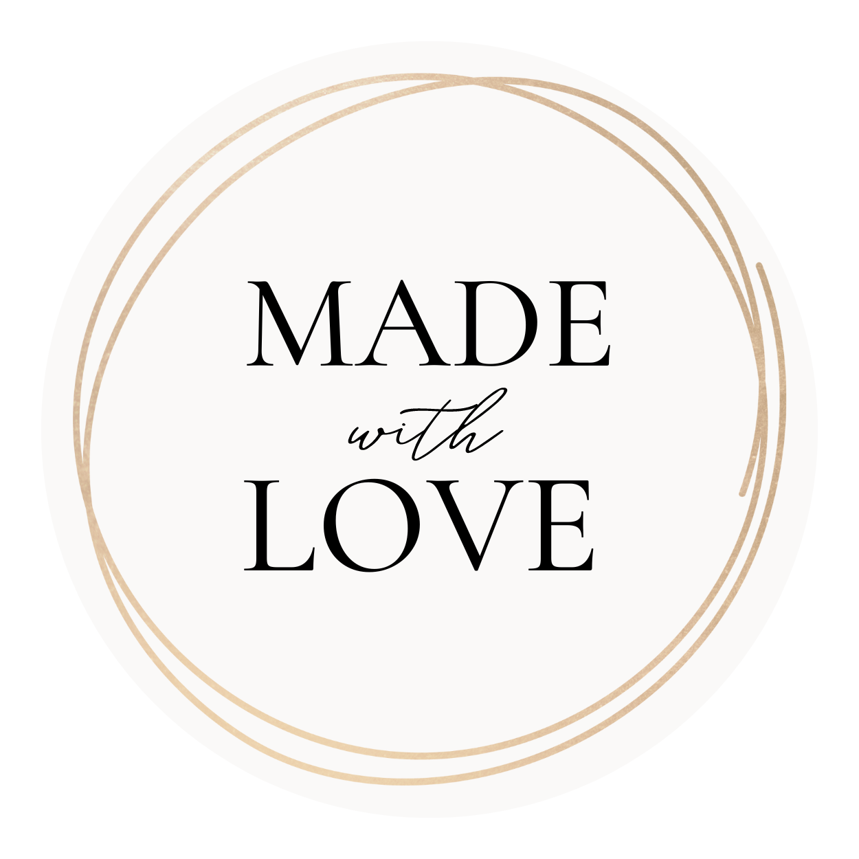 Circle label – Personal Sticker - Minimalist Golden Circle