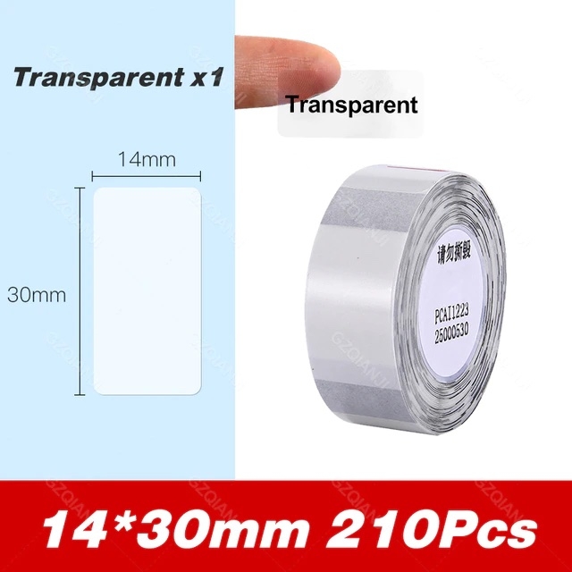 Niimbot Label for D101/110  / 14 x 30 mm, 210 pcs / Transparent