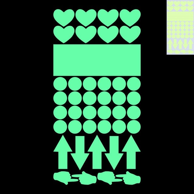 Switch Sticker - Heart Circle Arrow / Glow in the Dark