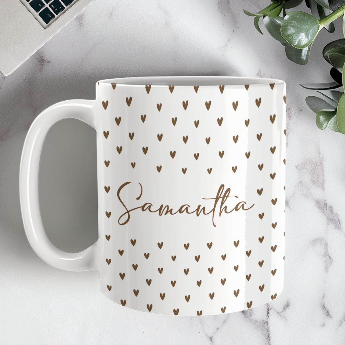 Personalised Mugs - Heart Pattern