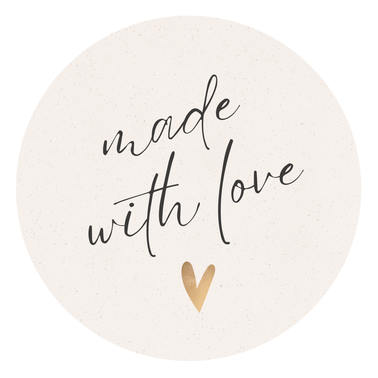 Circle label – Personal Sticker – Simple Heart
