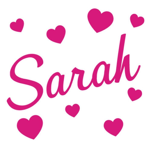 Wallsticker - Hearts /  Personalised / Custom Text