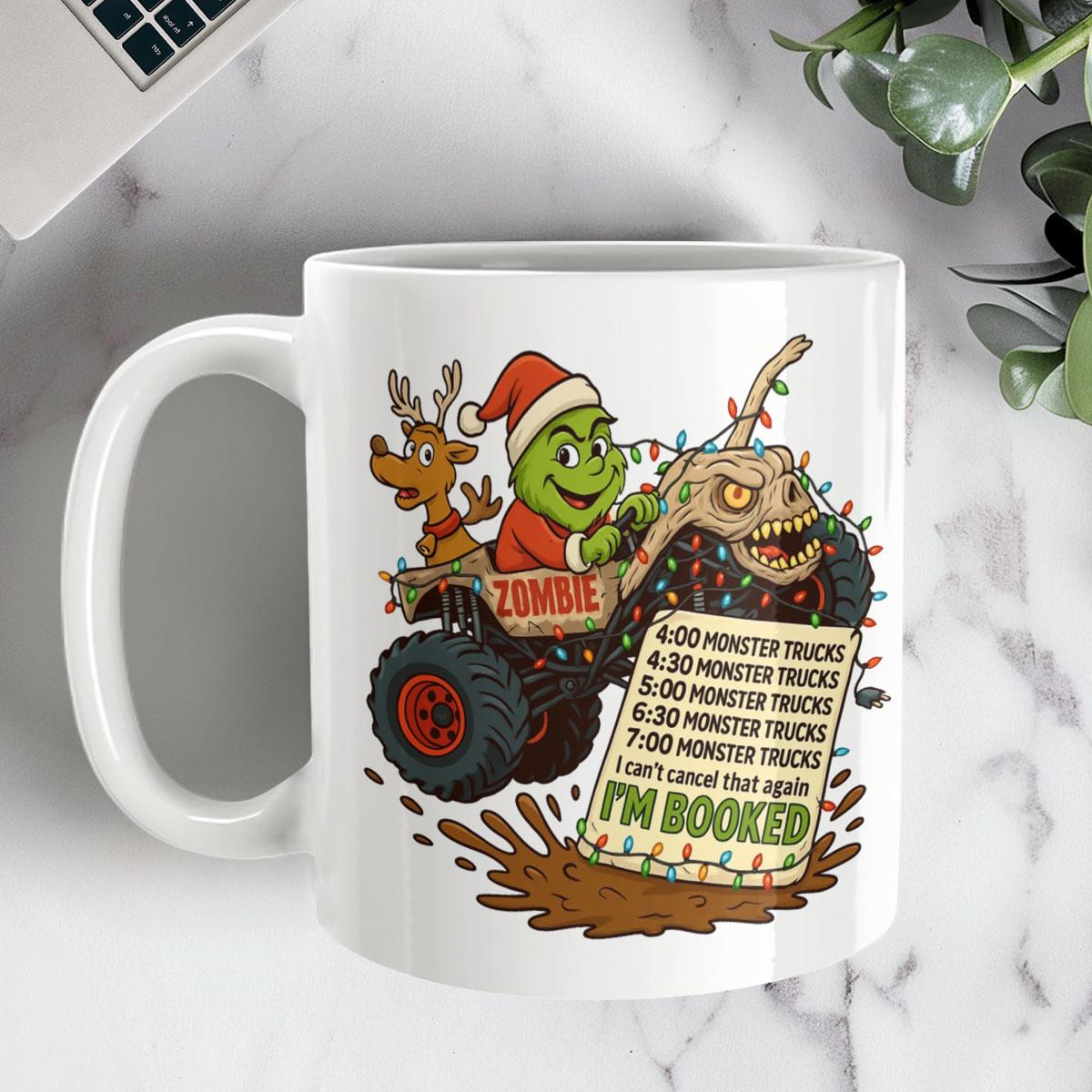 Personalised Mugs - Zombie Monster Truck