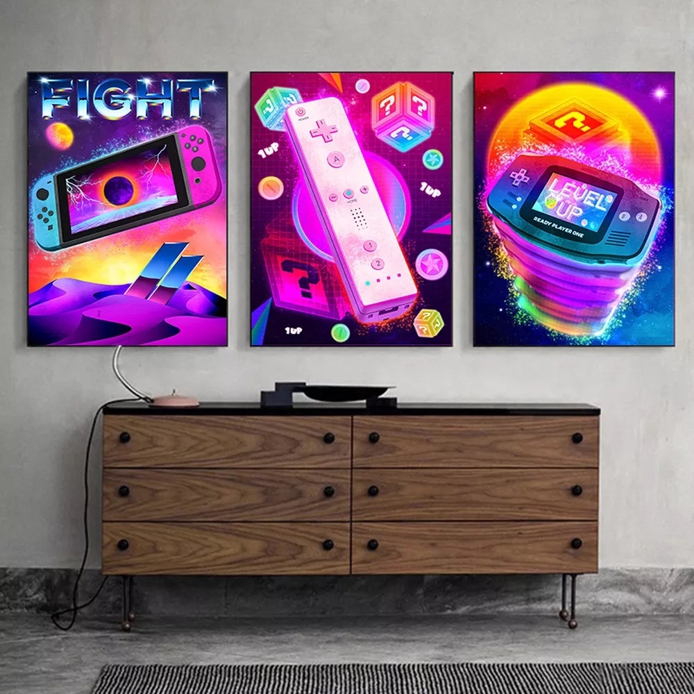 Posters - FIGHT / LEVEL UP / Set of 3
