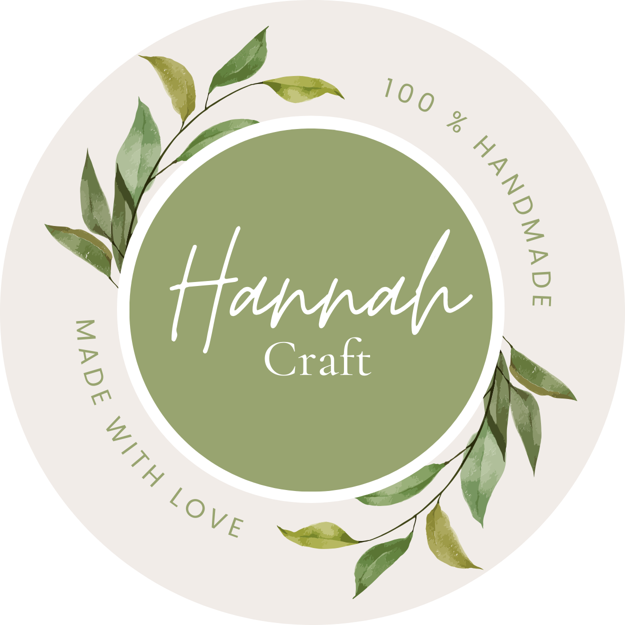 Circle label – Personal Sticker – Leafy Charm