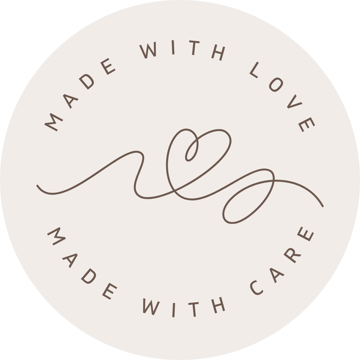 Circle label – Personal Sticker – Crafted with Heart