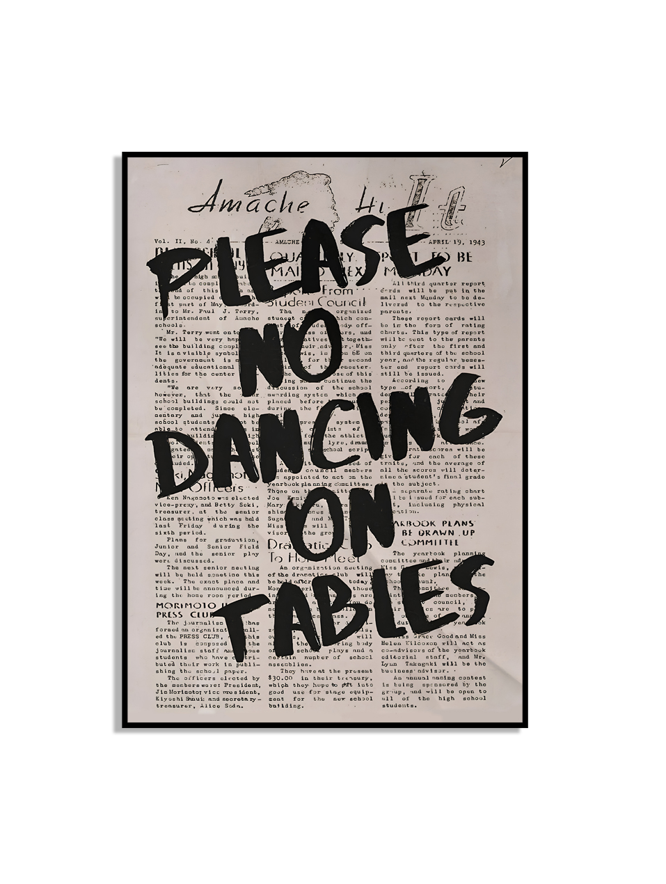 Please No Dancing On Tables Poster