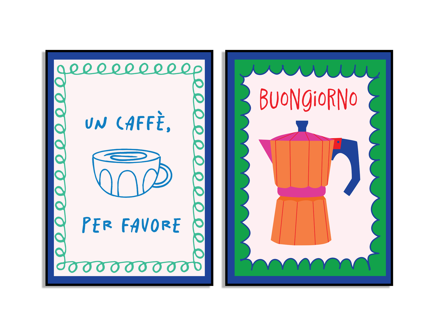 Poster - Buongiorno Coffee Set / Set of 2