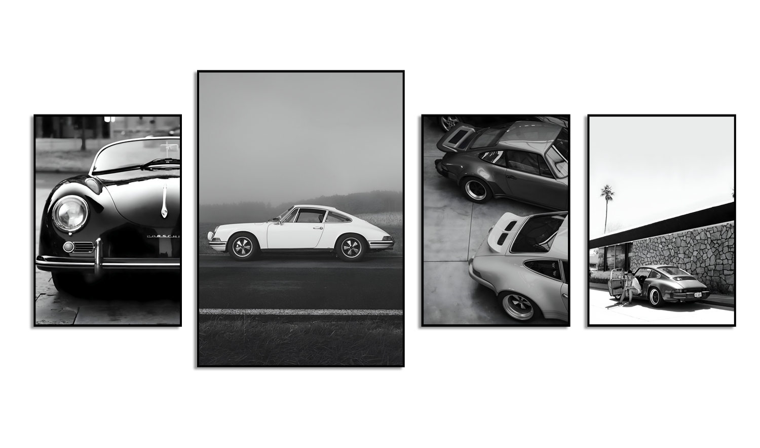 Poster – Timeless Porsche – The Legacy in Black & White / Set of 4