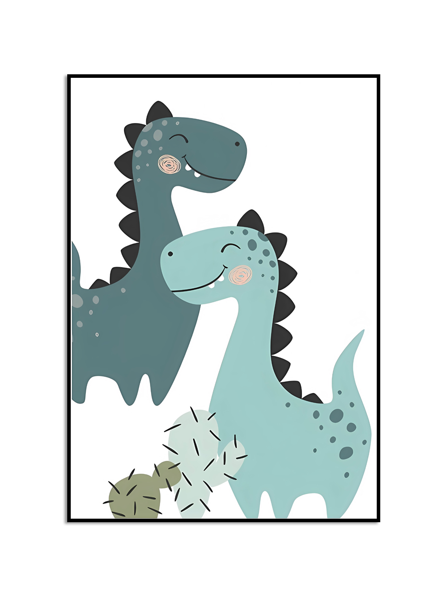 Happy Dinosaur Friends Poster