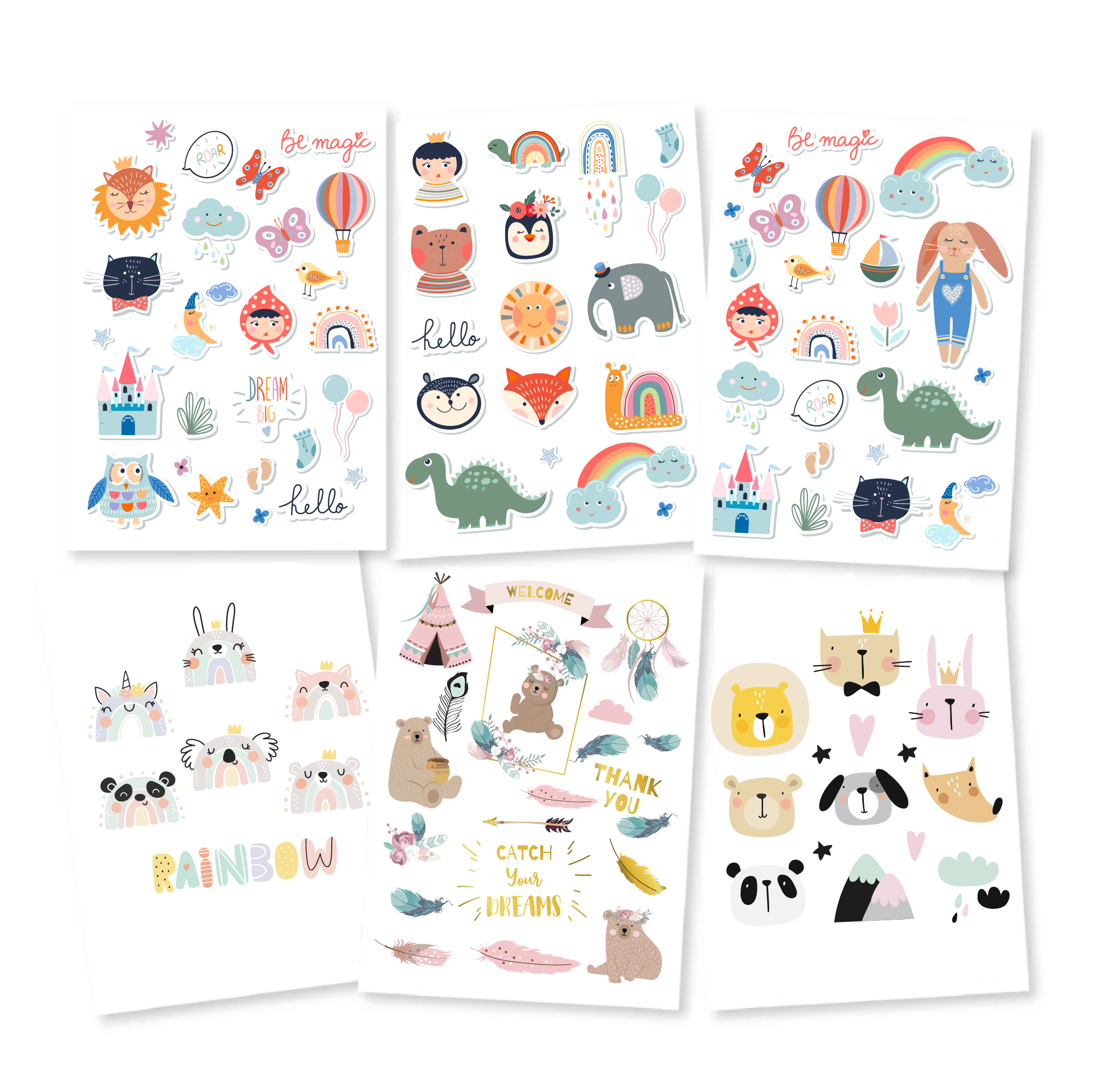 Stickers - Be Magic  Mixed 6 sheets