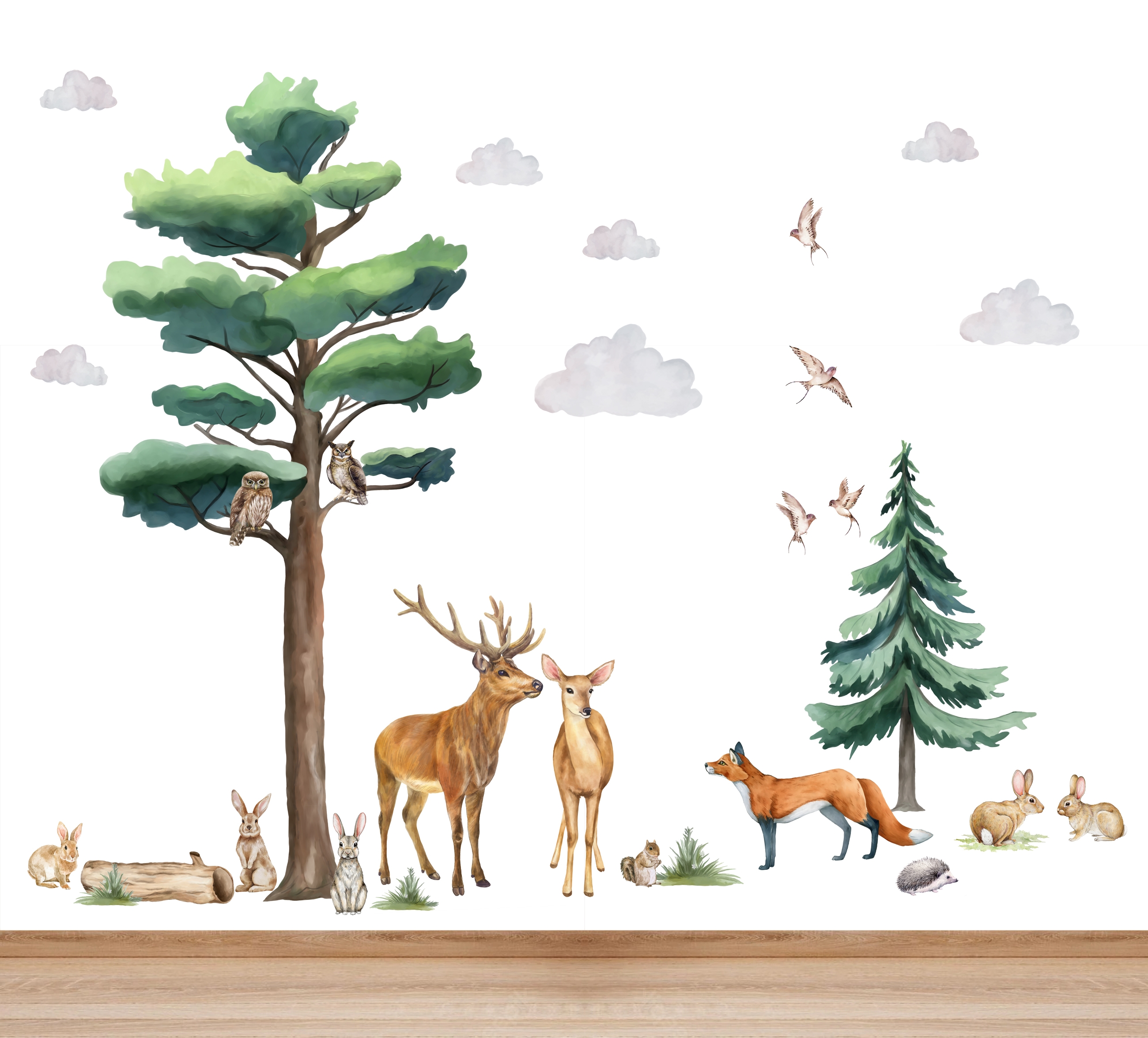 Wallsticker - Forest Trees and Animals / 02
