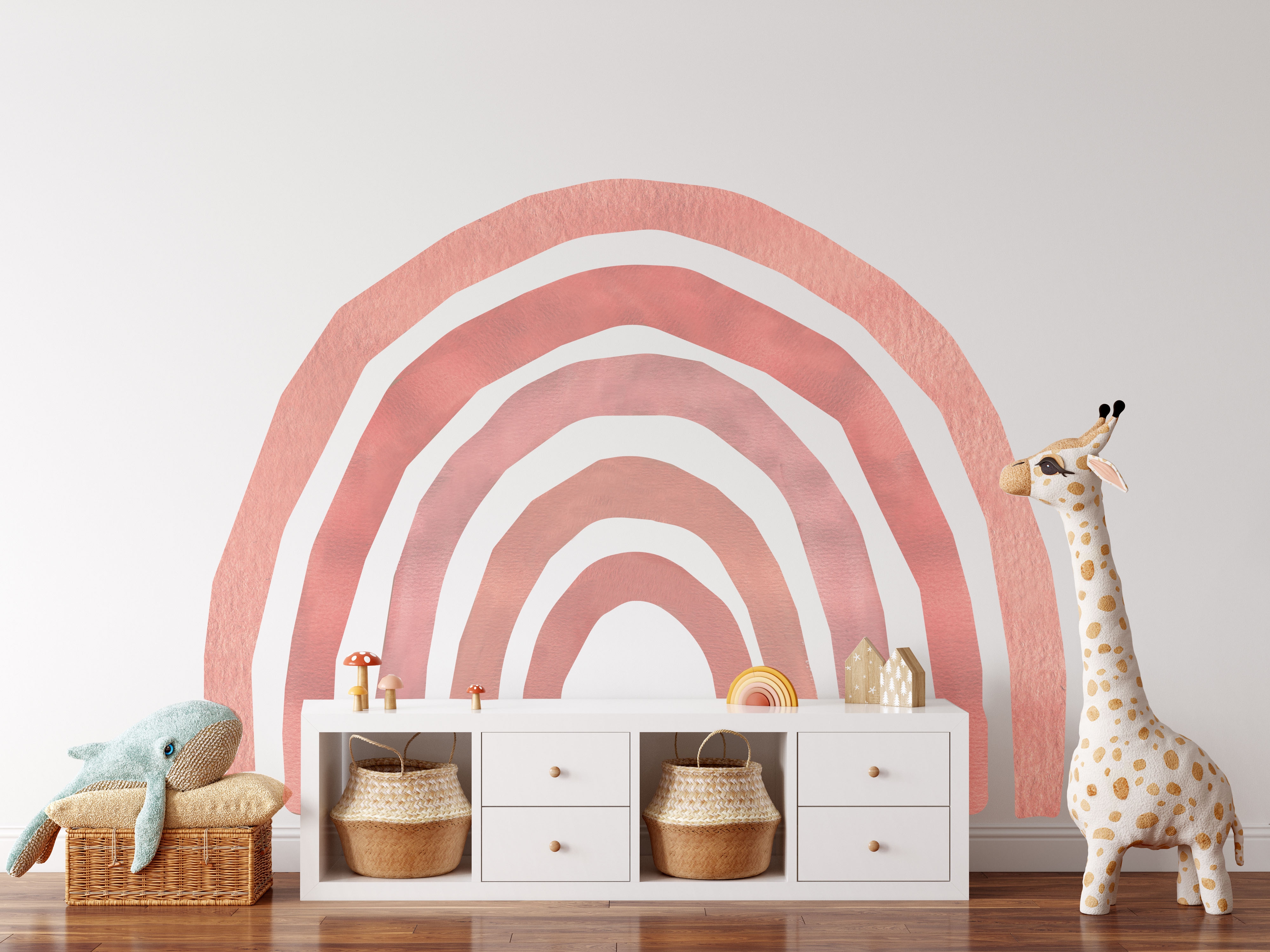 Wallsticker - Mega Rainbow / Pink