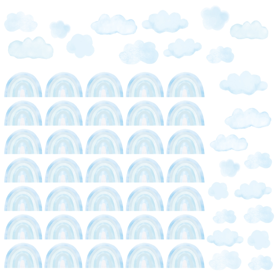 Wallsticker - Mini Rainbows /  Blue