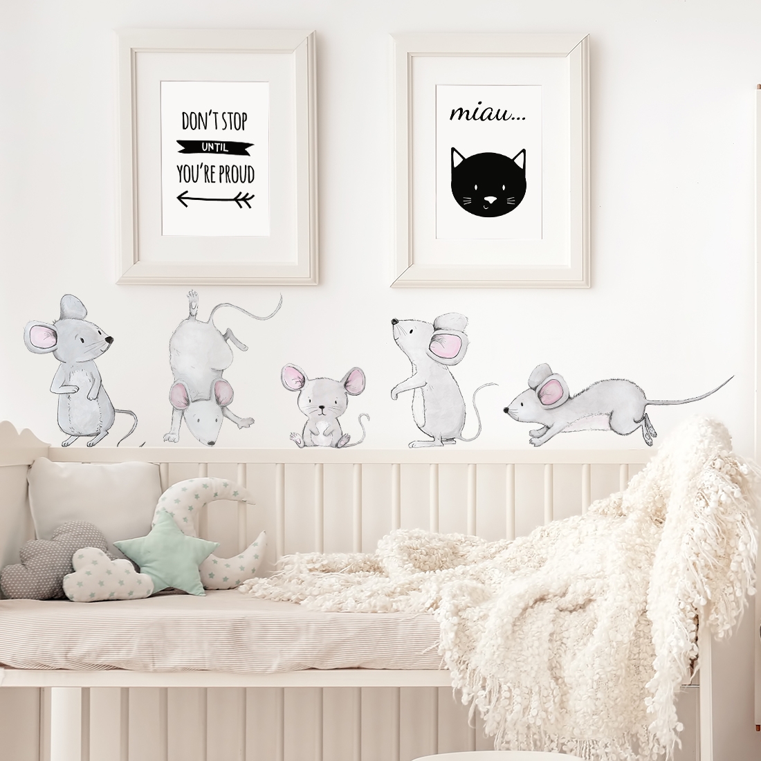 Wallsticker -  Mice Family