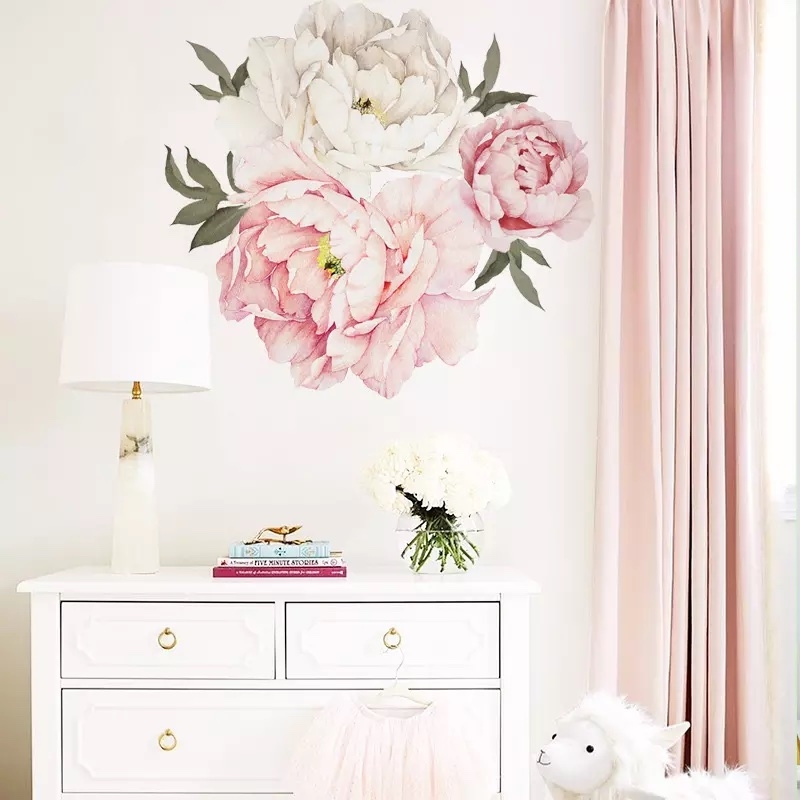 Wallsticker - Pink and White Flowers