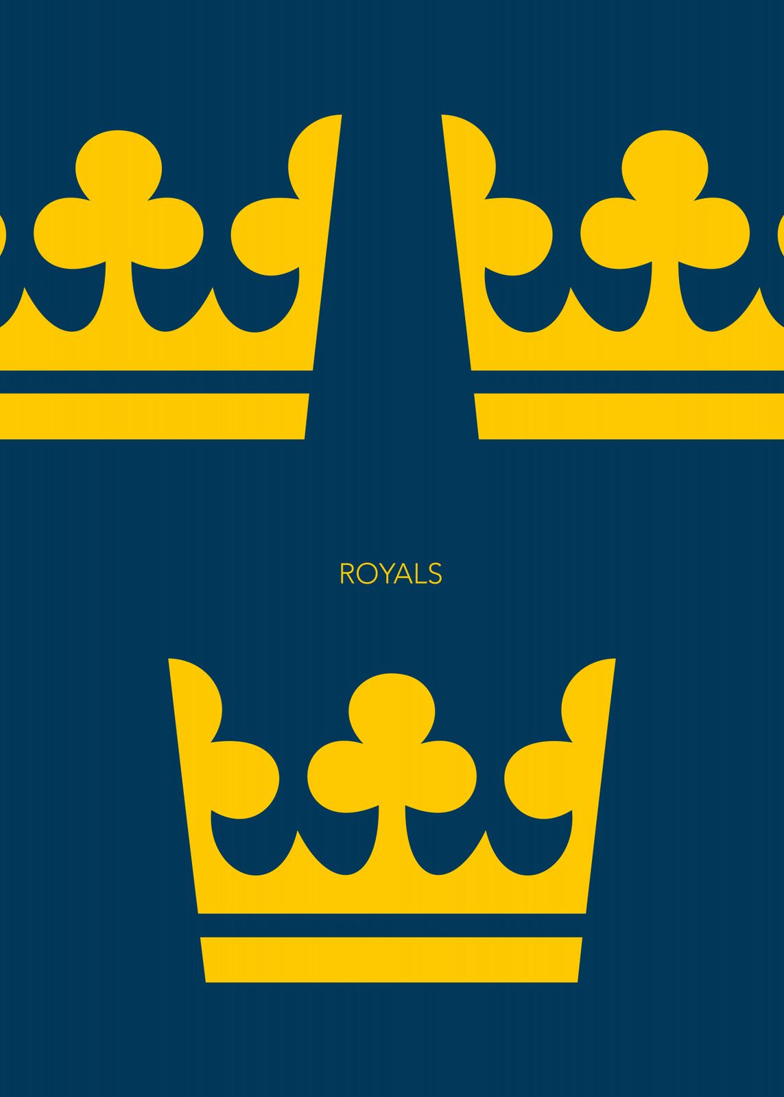 Poster - Swedish Three Crowns Royals