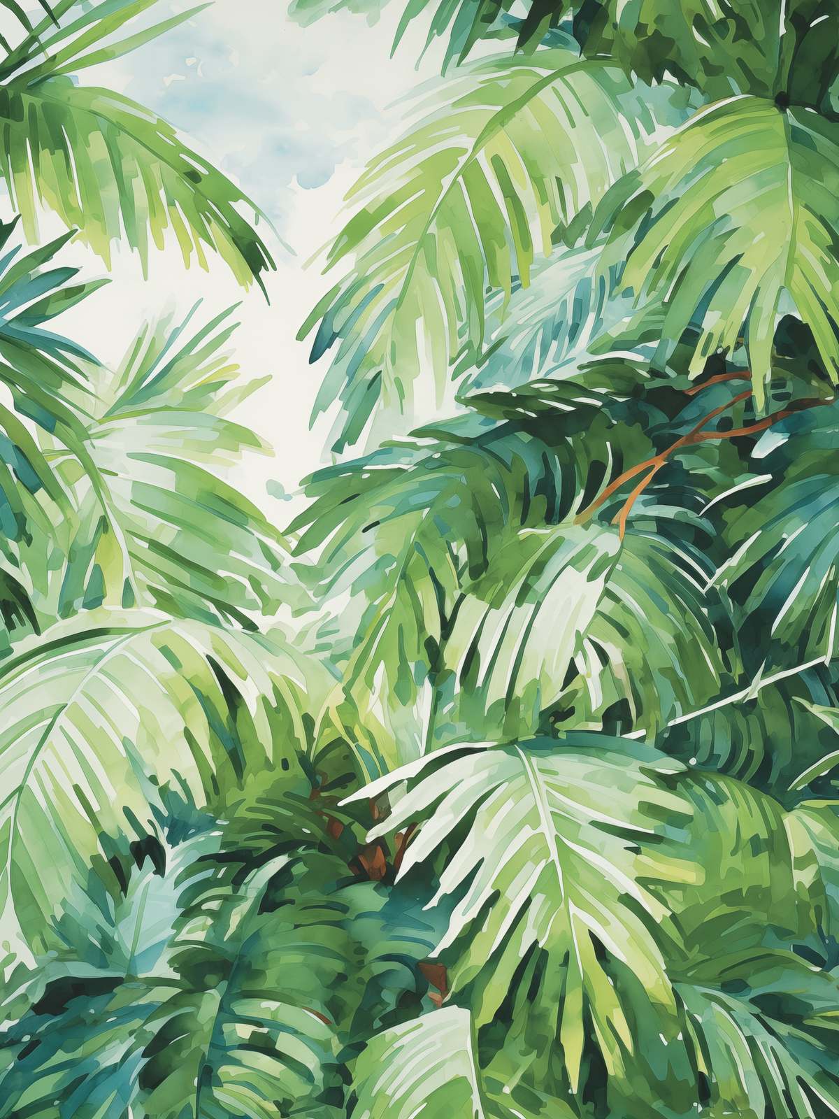 Poster - Tropical Leafy Harmony