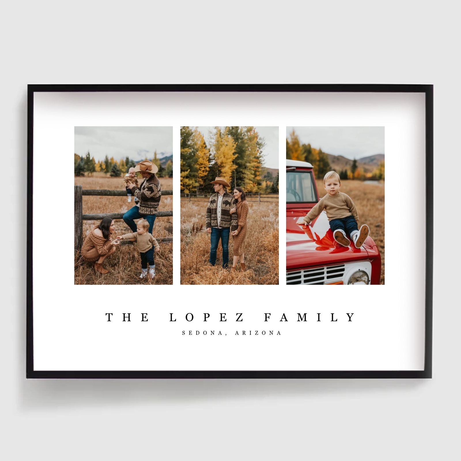 Personalised Poster - Three Image Family Poster - 3 Photos