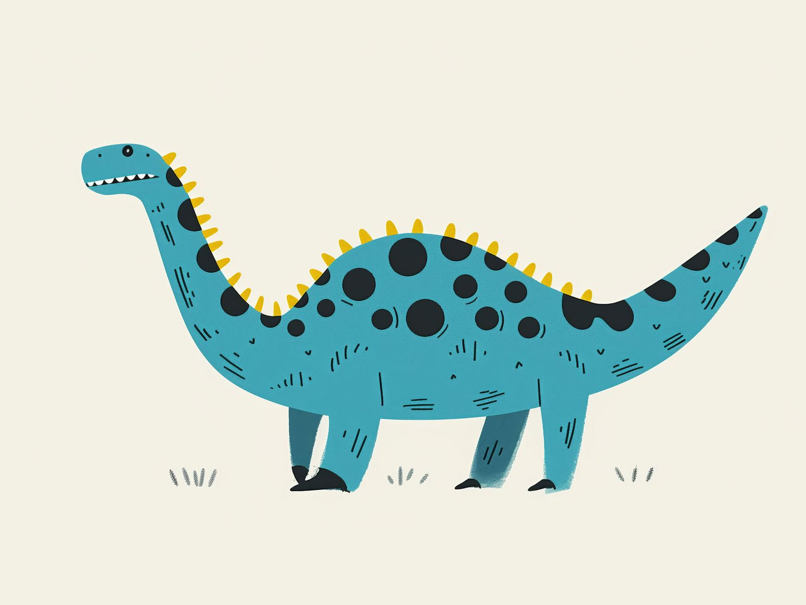 Poster - Blue Dinosaur